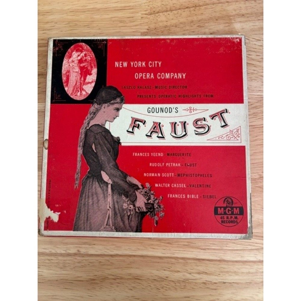 MGM Records Gounod Faust Operatic Highlights NYC Opera 45 RPM Box Set K80